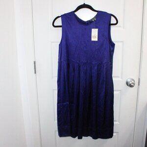 Vince Silk Navy Blue Midi Dress New With Tags Size 10